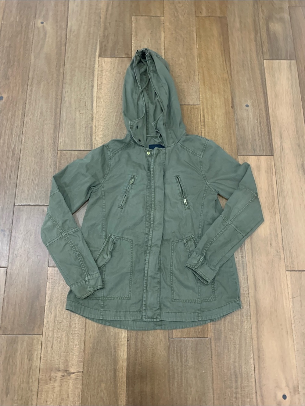 American Eagle Outfitters Kids Hooded Anorak Jacket - Olive
